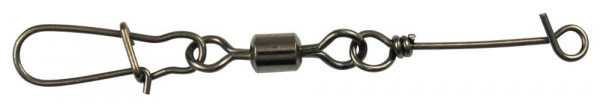 SPRO Black Rolling Swivel + Fastlock Snap + No-knot Link Rolling Wirbel + Fastlock und No-knot Karab