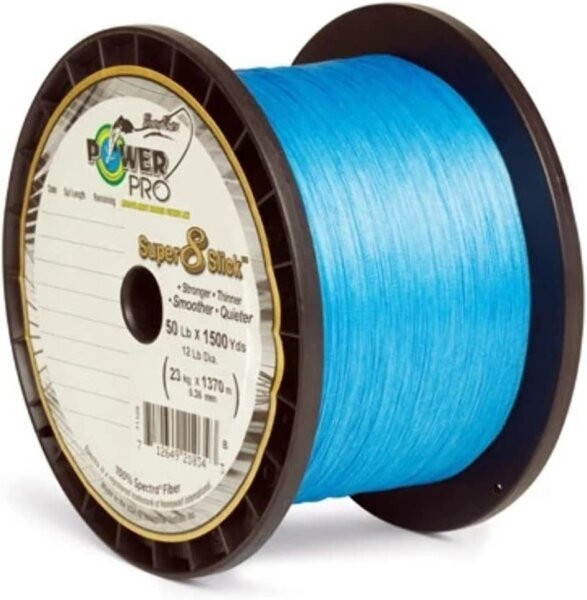 SHIMANO POWER PRO Super 8 Slick Ø 0,15mm 10kg Blue, lose