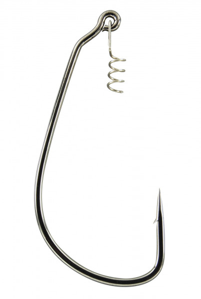 GAMAKATSU WORM EWG HOOKS SPRING LOCK BLACK # 6/0-