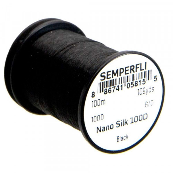 SEMPERFLI Nano Silk 100 Denier Predator 6/0 Black