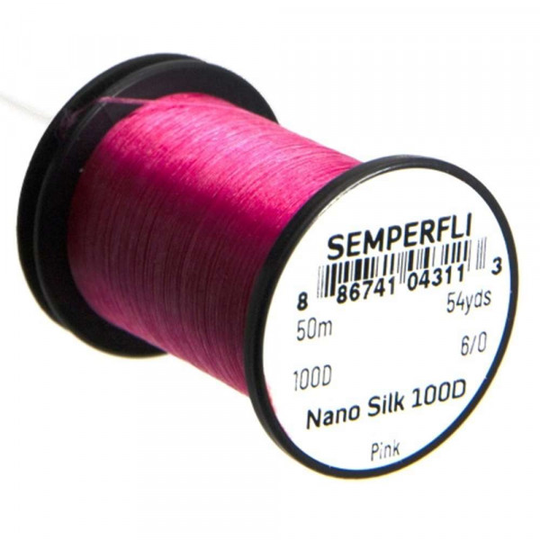 SEMPERFLI Nano Silk 100 Denier Predator 6/0 Pink