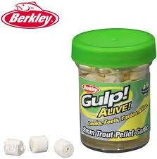 BERKLEY TROUT PELLET 9MM GARLIC WHITE