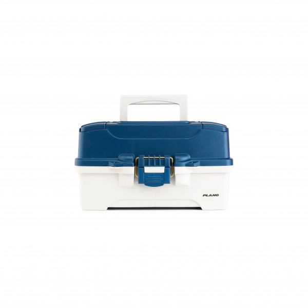 Plano 620206 2 TRAY BOX MTL BLUE /OFF WHITE