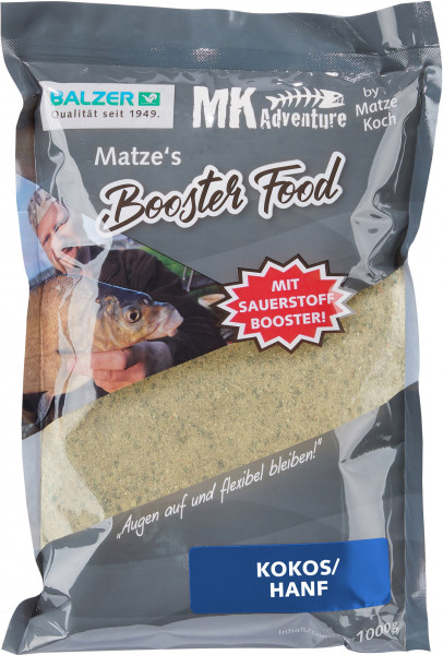 BALZER Matze Koch Booster Food 1000g Kokos-Hanf, Lock Futter