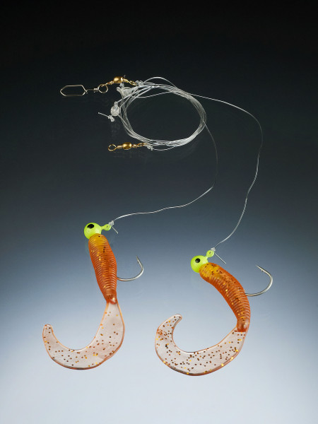 BALZER Edition Sea Pilk Pilksystem braun-Glitter 0,60/0,45mm 100cm 2x