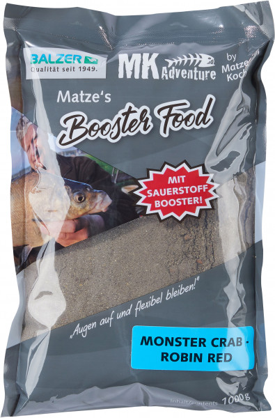 BALZER Matze Koch Booster Food 1000g Monster Crab-Robin Red Lock Futter