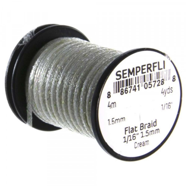 SEMPERFLI Flat Braid 1.5mm Cream