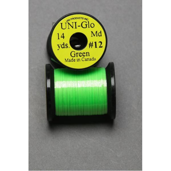 UNI Glo Tinsel - Glow Green #12,14 yds (12,8m)