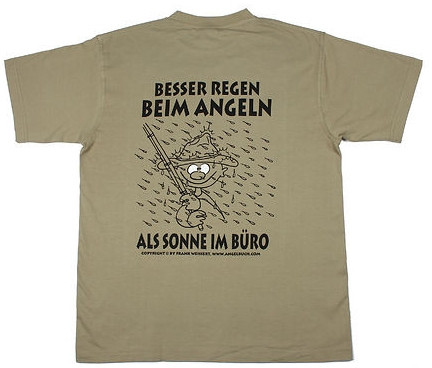 T-Shirt Besser Regen beim Angeln Gr.XXL