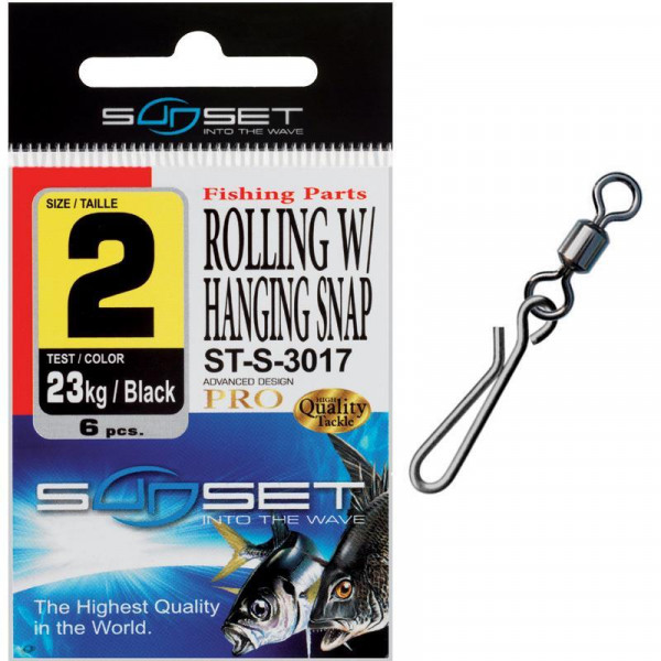 Sunset ROLLING W7HANGINS SNAP ST-S-3017-PCB10-N2-23KG 6ST