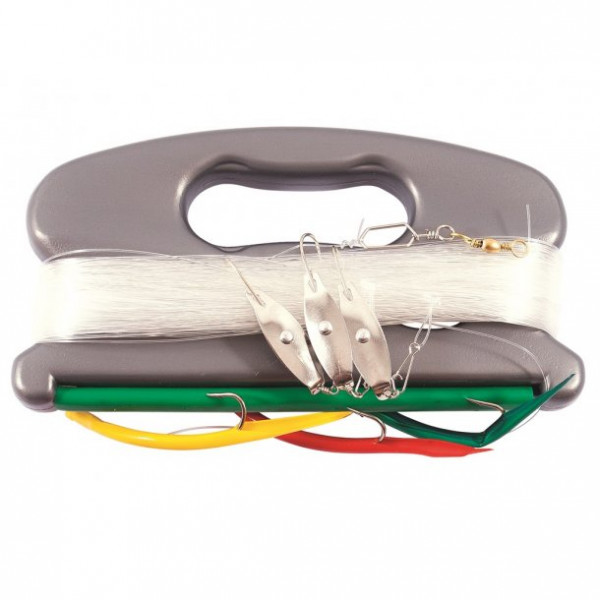 KINETIC Fiskeharpe 3x3pcs rigs 3 gummimak (Red/Green/Yellow) 3 s