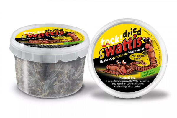 TOCK! SWATTIS WATTWÜRMER GETROCKNET 25 Stück Dose