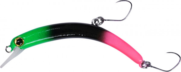 BALZER Trout Attack Forellen Wobbler PEACHY grün/schwarz/pink