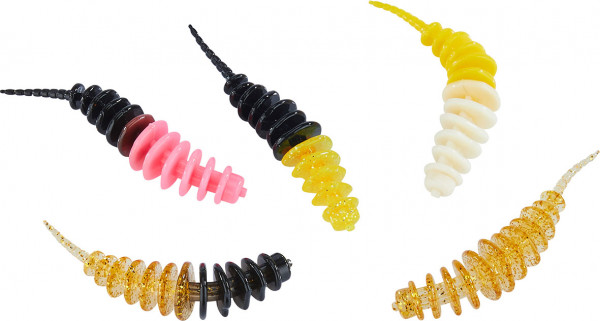 BALZER Trout Collector Forellenwürmer Mix 1 Knoblauch 5cm