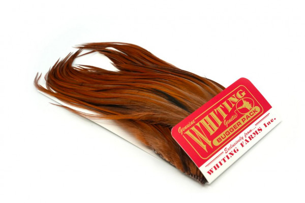 Whiting Bugger Pack White dyed Natural Brown