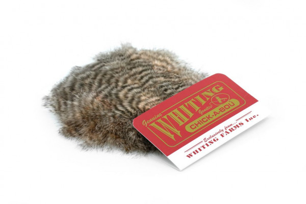 Whiting Chickabou Patch Grizzly dyed Salmon