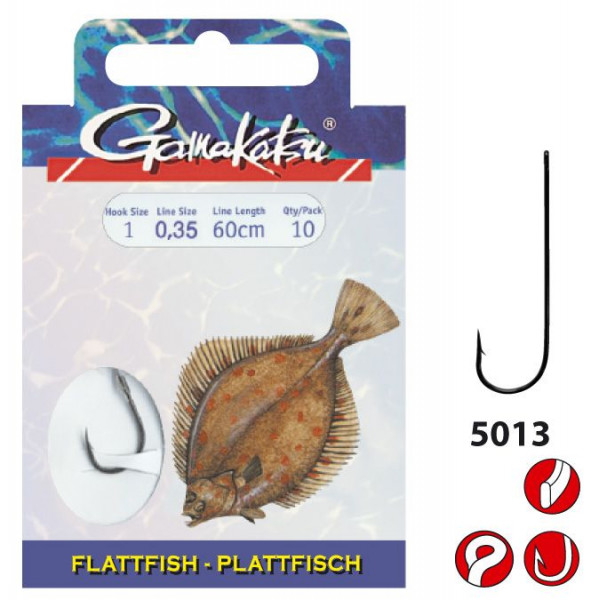 GAMAKATSU BOOKLET FLAT FISH 5013F #1-0.35MM 60CM (Plattfisch)