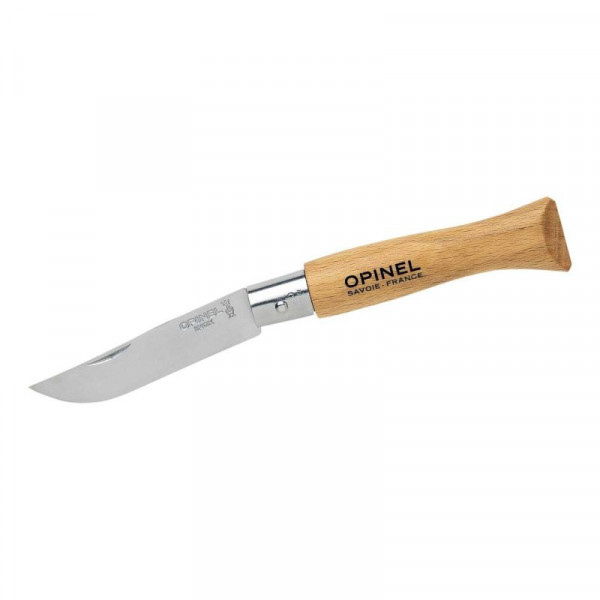Opinel Taschenmesser rostfrei No 05, Buche, (Sandvik Stahl 12C27)