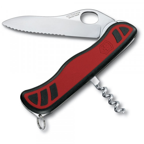 VICTORINOX Taschenwerkzg. SENTINEL OneHand, Wellenschliff, 2C rot