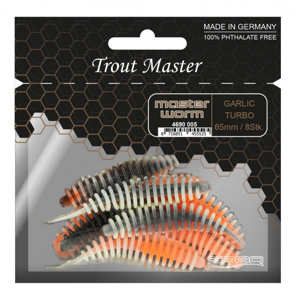 Trout MASTER WORM 65MM 8PCS RAINBOW