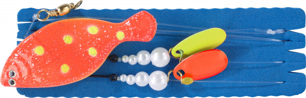 Balzer Inliner Plattfisch-Blinker, 40g, UV-Orange-Gelb