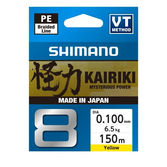 SHIMANO KAIRIKI 8 150m Yellow Ø 0.100mm/6.5kg