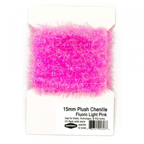SEMPERFLI 15mm Plush Transluscent Chenille Fluoro Light Pink