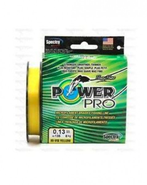 SHIMANO POWER PRO 135m 0,13mm 8kg Yellow Geflochten Schnur