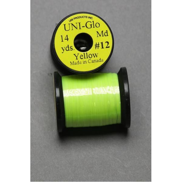 UNI Glo Tinsel - Glow Yellow #12 14 yds (12,8m)