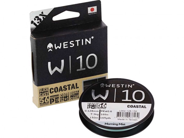 WESTIN W10 13-BRAID COASTAL 150M/165YDS 0,148MM 8,7KG 19LBS PE0.8 MORNING MIST