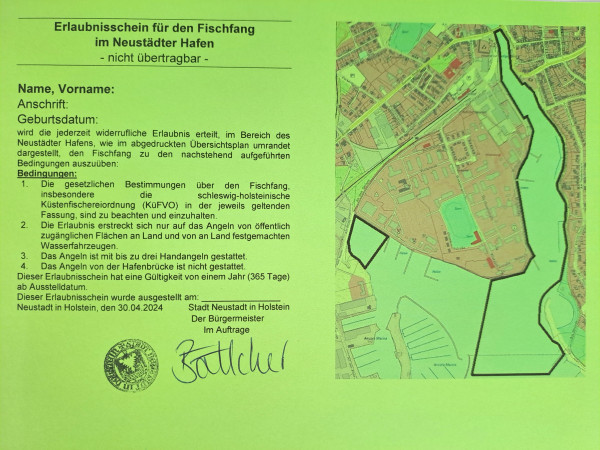Fischereierlaubnisschein Neustädeter Hafen