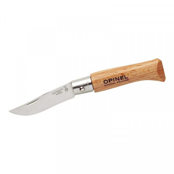 Opinel Taschenmesser rostfrei No 03, Buche, (Sandvik Stahl 12C27)