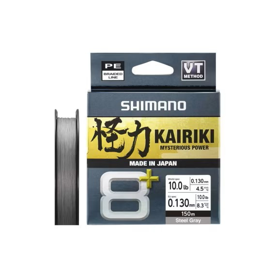 Shimano Geflochten Schnur Kairiki 8+ 150m 0.13mm 8.3kg Grey