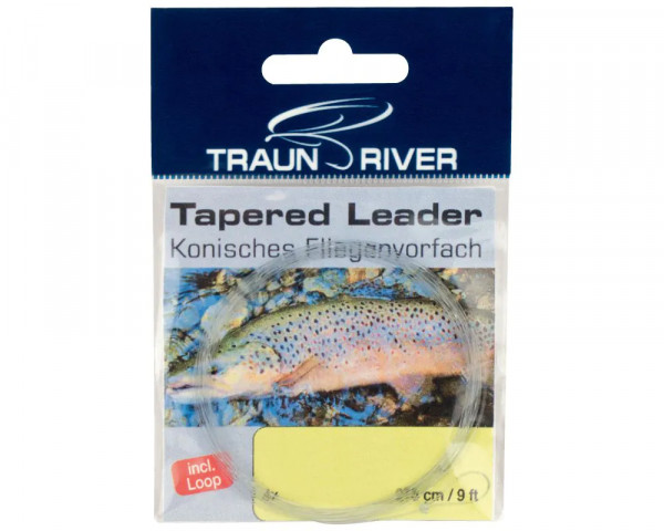 Traun River konisch gezogenes Vorfach 9 ft 7X, Ø 0,12 mm