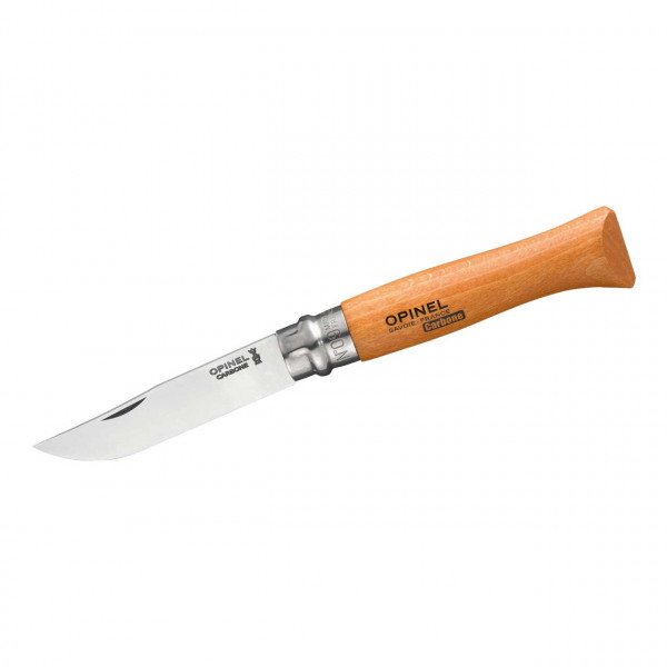Opinel Taschenmesser Carbon No 09, Buche, (XC90 Kohlenstoffstahl), Klingensperre,