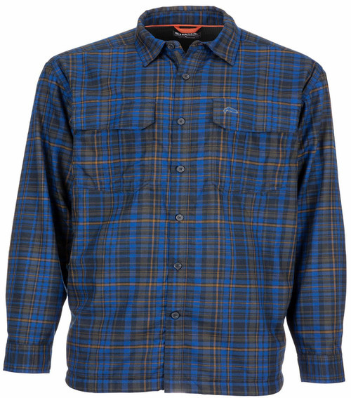 SIMMS Coldweather Shirt Rich Blue Admiral Plaid XL