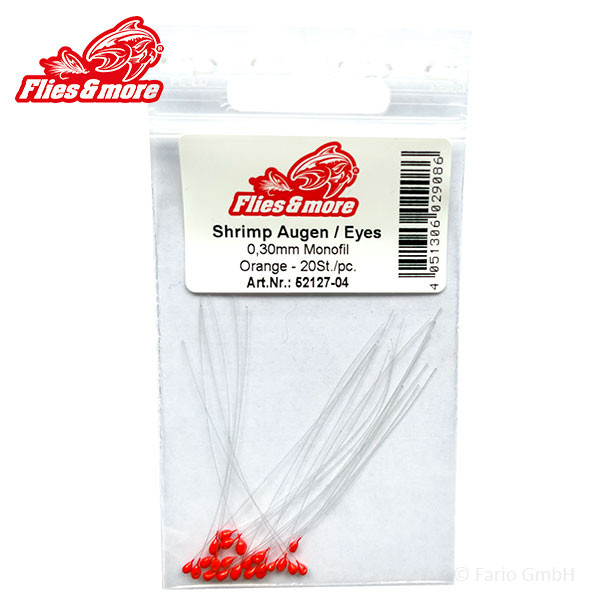 Shrimp Augen 0,30mm Mono, Orange (10)