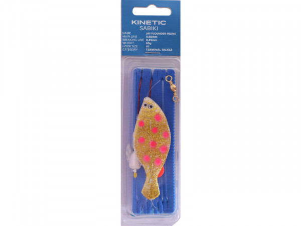 Kinetic Sabiki Jay Flounder Inline 60g #1 Glow/Pink Dots