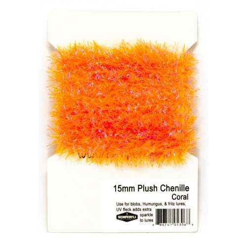SEMPERFLI 15mm Plush Transluscent Chenille Coral