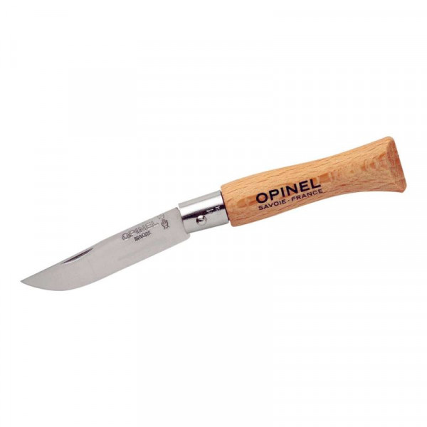 Opinel Taschenmesser rostfrei No 04, Buche, (Sandvik Stahl 12C27)