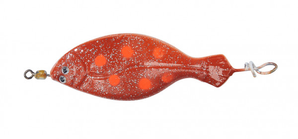 Balzer Edition Sea Anti-Tangle Plattfisch Blinker, 60g, braun-weiß-rot