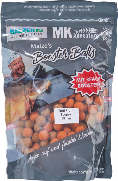 BALZER Matze Koch Booster Balls Boilies Tutti Frutti-Scopex 15mm