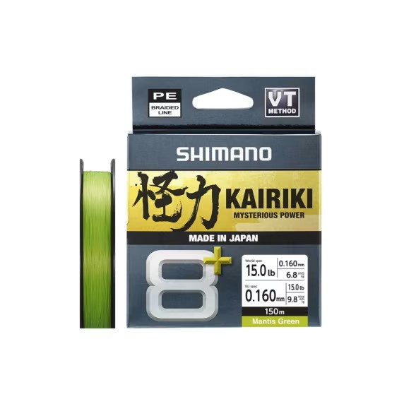 Shimano Geflochten Schnur Kairiki 8+ 150m 0.16mm 9.8kg M. Green
