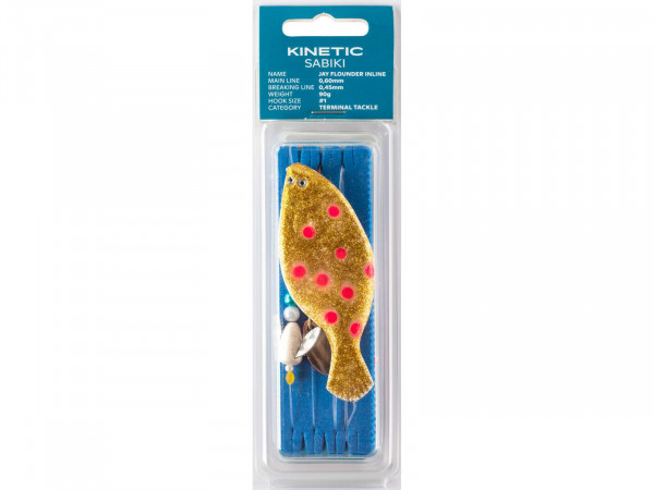 Kinetic Sabiki Jay Flounder Inline 90g #1 Glow/Pink Dots