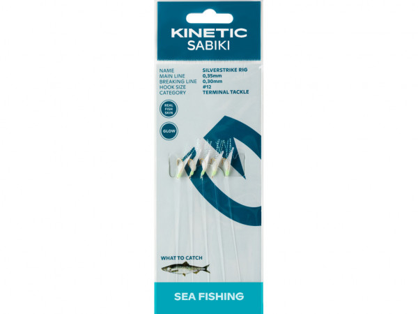 Kinetic Sabiki SilverStrike #12 Fishskin/Flash