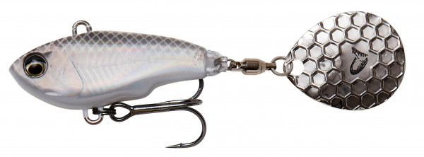 SAVAGE GEAR FAT TAIL SPIN 8CM 24G SINKING WHITE SILVER