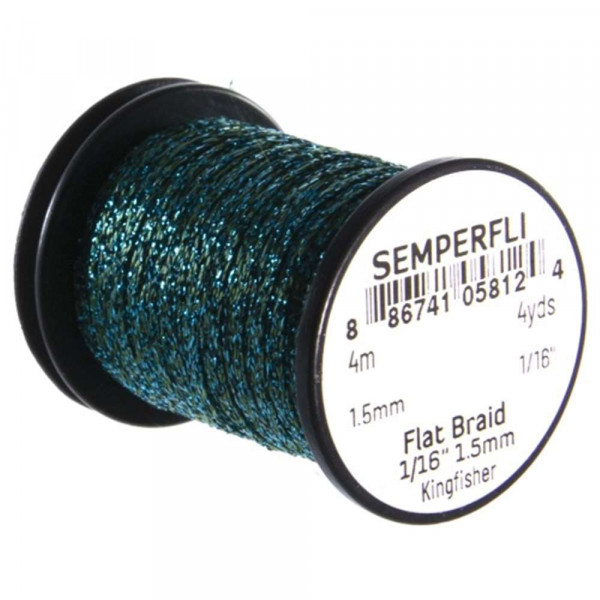 SEMPERFLI Flat Braid 1.5mm Turquoise