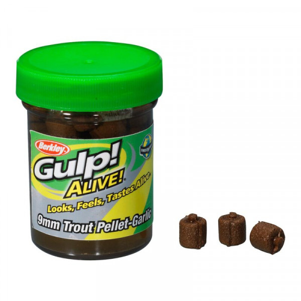 BERKLEY TROUT PELLET 9MM GARLIC NATUR
