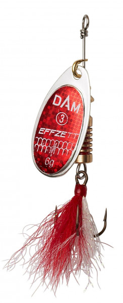 DAM EFFZETT STANDARD DRESSED SPINNER #1 3G SINKING REFLEX RED