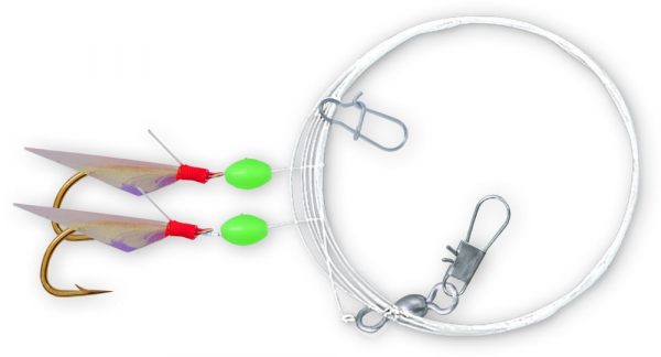 ZEBCO Herring Rig 2 Haken Gr. 8, Ø 0,40mm